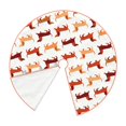 thumbnail image 2 of KLL Dachshund Walking Christmas Tree Skirt 30" ,Party Decorations Farmhouse for Christmas Decorations Holiday Party, 2 of 6