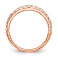 thumbnail image 2 of 14K Rose Gold Ring Band Wedding Diamond, Lab Grown Round White, 2 of 6