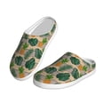 thumbnail image 2 of Goofa Pineapples Palm Leaves Print Womens Mens Cotton Lightweight House Slippers , Washable Home Slippers,Indoor Comfy Bedroom Cozy Slippers-42/43, 2 of 7