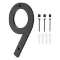 thumbnail image 1 of 8 Inch House Numbers, House Address Numbers Sign Large Floating House Numbers Modern House Numbers with Screws for Outside Door Wall Street, Black, 9, 1 of 6