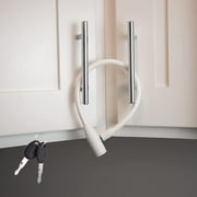 Urban August Original Fridge Lock Cabinet Locks with Keys - French-Door Refrigerator Lock for Kids Adult - Multifunctional Cable Lock for Fridge Cabinet Bike Stroller (Regular, White - 2 Pack)