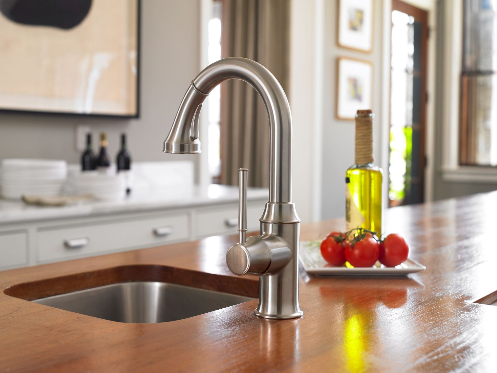 Hansgrohe Talis C Prep Kitchen Faucet, 2-Spray Pull-Down, 1.75 GPM in Polished Nickel