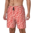thumbnail image 1 of Kdxio Shorts de Bain pour Hommes Imprimé Fleurs Rouges avec Doublure en Mesh, Respirants et à Séchage Rapide, Taille Ajustable, Poche d'Intimité-3TG, 1 of 6