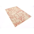 thumbnail image 2 of Unique Loom Botanical Collection Tapis Intérieur et Extérieur Abstrait Pictural Transitionnel, 4 x 6 Pieds, Beige/Terracotta, 2 of 2