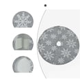 thumbnail image 3 of White Falda de árbol de Navidad de doble capa Jacquard Cachemira copos de nieve decoración navideña ornamento, 3 of 5