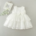 thumbnail image 2 of Baby Girls Baptism Dress Heirloom Christening Gown with Clip Bow 24M, 2 of 3