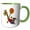 Green/White, variant on 3drose, Funny Cute Giraffe Playing Basketball Slam Dunk Sports Cartoon, 15oz Mug