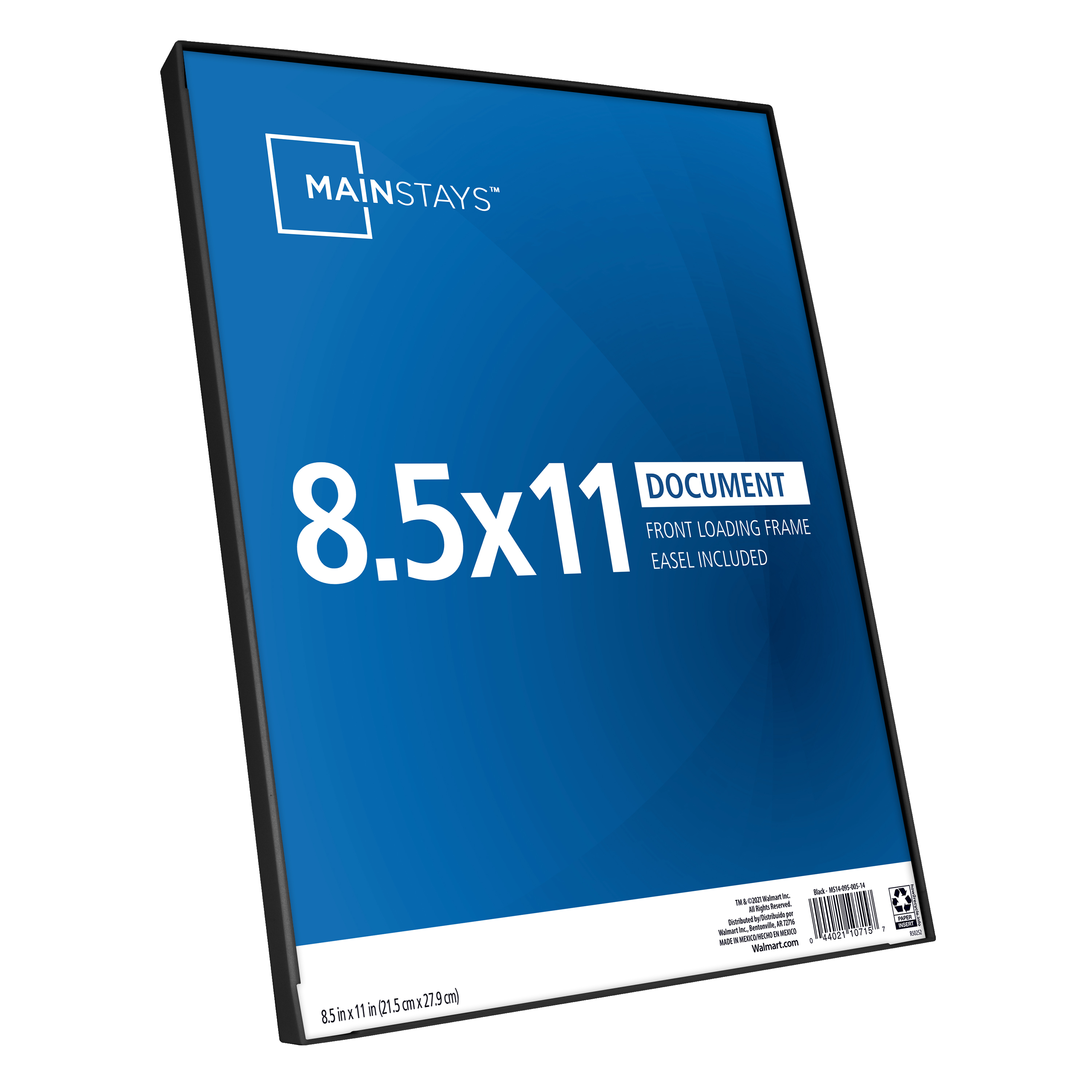 Mainstays 8.5 x 11 Front-Loading Picture Frame, Black (4-Pack) photo 4