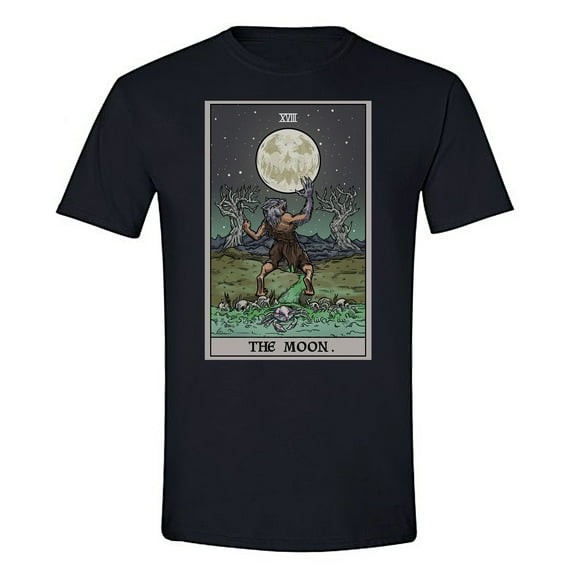 The Ghoulish Garb The Moon Tarot Card Shirt Terror Tarot Edition Small