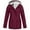 Wine, variant on Meichang Women's Winter Rain Jackets Waterproof Windproof Casual Raincoats Warm Thicken Overcoats Zip Up Hooded Coats Fleece Lined Solid Color Raincoats with Snap Pockets