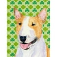 thumbnail image 1 of Bull Terrier St. Patricks Day Shamrock Portrait Flag - Garden Size, 1 of 1