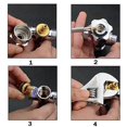 thumbnail image 4 of 4 Pieces Brass Ceramic Disc Faucet, Replacement Ceramic Cartridge, Universal Ceramic Brass Cartridges Kitchen Faucet Tap(Red, Blue), 4 of 5