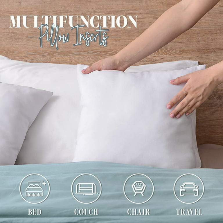 Elegant Comfort 16 x 16 Pillow Inserts - Set of 6 - Square Form