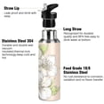 thumbnail image 3 of White Flowers 1000ml Double Walled Stainless Steel LeakProof Sports Bottle Thermo 8h Portable, 3 of 9