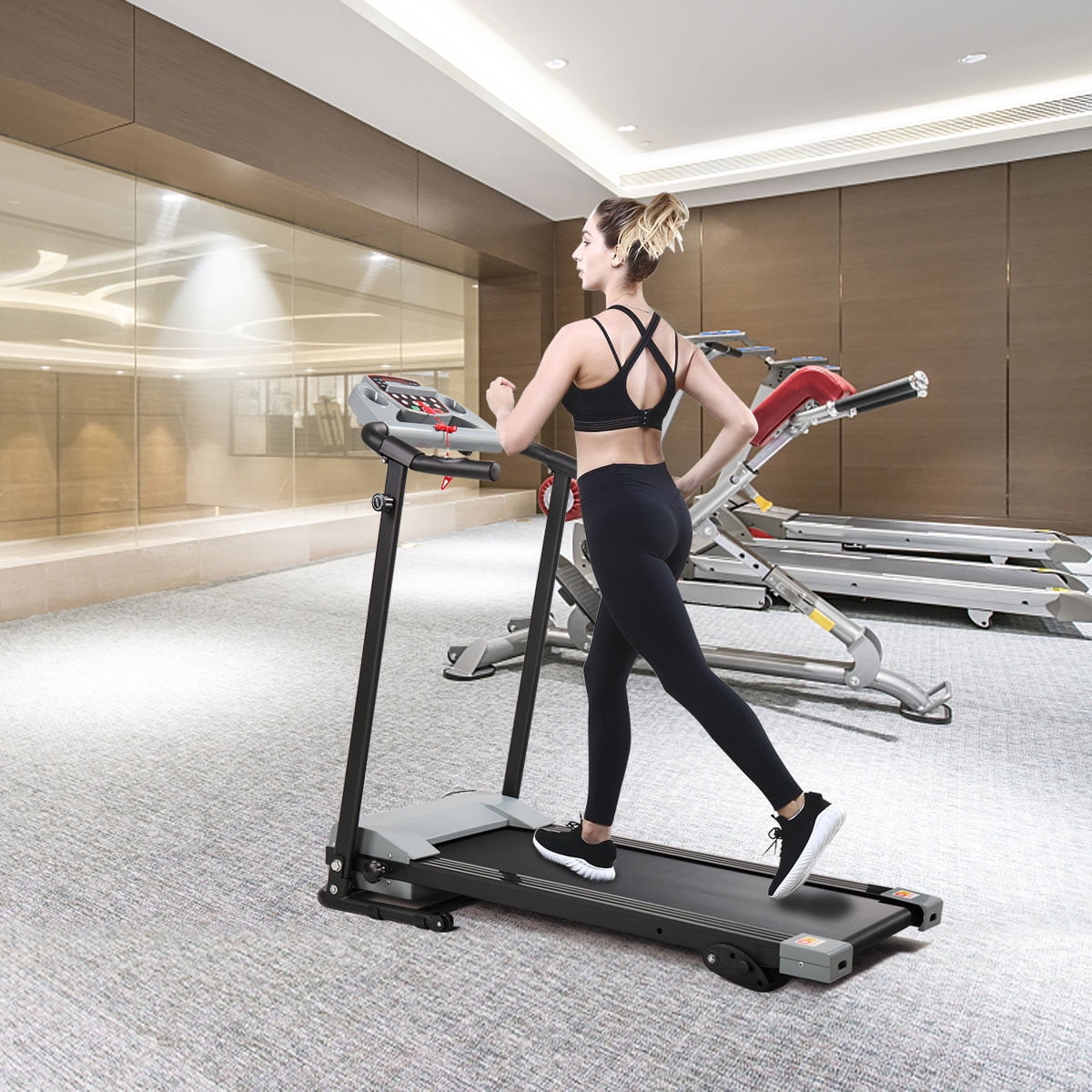 Clearance! Treadmill,Home Foldable Treadmill with Incline, Folding