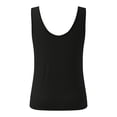 thumbnail image 4 of Womens Shirt V Neck Sleeveless Lace Patch V Neck Slim Vest Womens Spring Tops,Black,M, 4 of 5