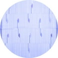 thumbnail image 1 of Ahgly Company Machine Washable Indoor Round Solid Blue Modern Area Rugs, 4' Round, 1 of 4
