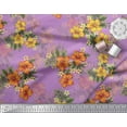 thumbnail image 2 of Soimoi Modal Satin Fabric Floral & Leaves Tropical Printed Fabric 1 Yard 42 Inch Wide, 2 of 2