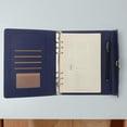 thumbnail image 3 of Travelers Notebook, A5 Binder Leather Refillable Notebook for Filler Paper Writing Pad, Journal Planner Binder Blue, 3 of 3