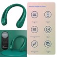 thumbnail image 1 of Mini ventilador de cuello USB recargable sin aspas ventilador cuello aire acondicionado (verde), 1 of 4