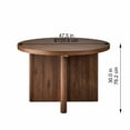 thumbnail image 6 of Better Homes & Gardens Lillian Fluted Round Expandable Dining Table, Walnut Finish, 6 of 9