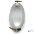 thumbnail image 4 of ELYON 22" Oval Serving Tray, Silver Platter Handmade Horn Handle, 4 of 7