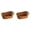 Brown*2, variant on 2Pcs Woven Breads Baskets, Wicker Bread Basket, Oval Small Fruit Baskets Stackable Plastic Wicker Baskets for Serving Vegetables, Kitchen, Restaurant, Outdoor, Imitation Rattan(Brown*2)