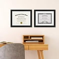thumbnail image 3 of Americanflat 11x14 Black Diploma Frame | Certificate Frame Displays 8.5x11 Diplomas with Mat or 11x14 Inch Without Mat. Shatter-Resistant Glass. Hanging Hardware Included - 2 Pack, 3 of 6