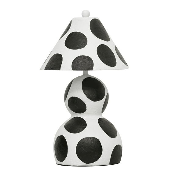 TOV Furniture Lerici Black and White Papier Mache Table Lamp