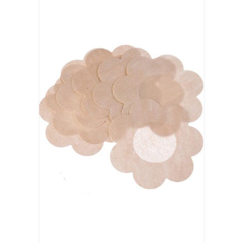 Satynova Adhesive Nipple Covers - B-DD Cup Size, Peach Color, Reusable Pasties For Invisible Coverage