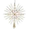 thumbnail image 2 of Kurt Adler 10-Light 14-Inch Gold Glitter Capiz Bethlehem Star Treetop, 2 of 5