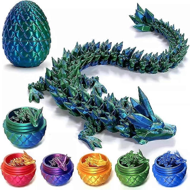 3D Dragon Rotatable Jointed Dragon Egg Kids Gifts Realistic Dragon Statue