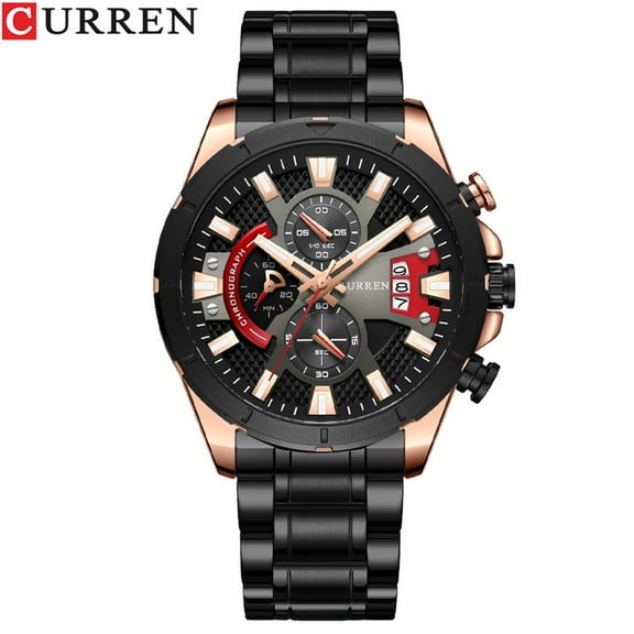 Curren Carian 8401 New Men's Watch Popular Men's Watch Business Steel Belt Waterproof Quartz Watch