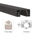 thumbnail image 3 of WAC Lighting HT6-BK 120V 6 Foot H Track with Mounting Hardware, Single Circuit, Black, 3 of 5