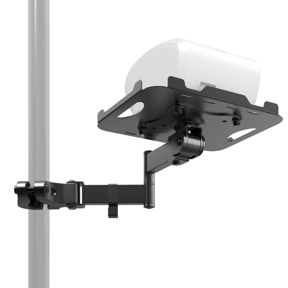 PUTORSEN Adjustable Pole Mount Printer Stand，Printer Pole Mount with 7.2x9.2 Inch Storage Tray for Thermal Printers, Fits 1.1-2.36 Inch Tube Diameters