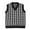 2# Black, variant on Oversized Sweater Vest Women Casual V-Neck Houndstooth Knit Sweaters 2026 Fall Aesthetic Checkered Work Vests Khaki XL