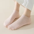 thumbnail image 5 of Yifymode Vertical Rib Ankle Socks, Thin Sheer Breathable Solid Casual Socks Back to School Daily for Women, Lightweight Moisture Wicking Socks, 5 of 6
