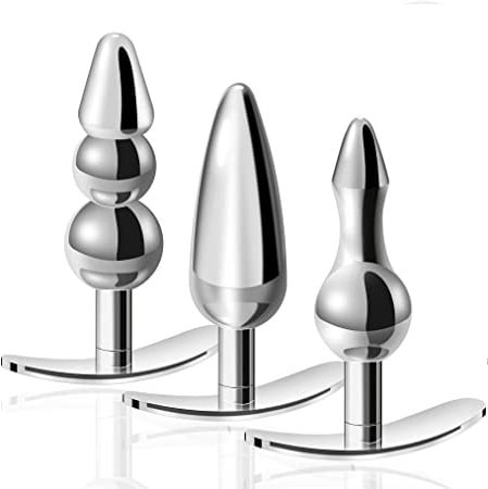 3 Pieces of Anal Plug Crystal Mushroom Shape Butt Plug Glass Massage Bum Plug Sex Toys for Women Men Masturbation pic