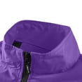 thumbnail image 6 of Men's Solid Color Sleeveless Vest Jacket Nylon Spandex Stand Up Collar Full Zip Cardigan With Multiple Pockets Lightweight Outerwear Casual Daily Travel | Zenithor,Purple XL, 6 of 9