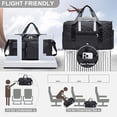 thumbnail image 3 of Small Gym Bag for Women, Travel Duffle Bag with Shoe Compartment, Black Checkered, 3 of 6