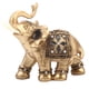 thumbnail image 5 of Decoración de estatua de elefante, Estatua Elegante Dorada, Elefante Feng Shui de la Suerte Con Trompa Mirando Hacia hacia hacia ariba, Adorno de Elefante, Figura Colrecionable de, 5 of 6