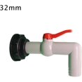 thumbnail image 2 of Ibc 1000l Accesorio de grifo de plástico, adaptador de tanque de drenaje de rosca gruesa de 60 mm para adaptador de bañera Grifo de jardín, 20/25/32 mm Export32mm, 2 of 4