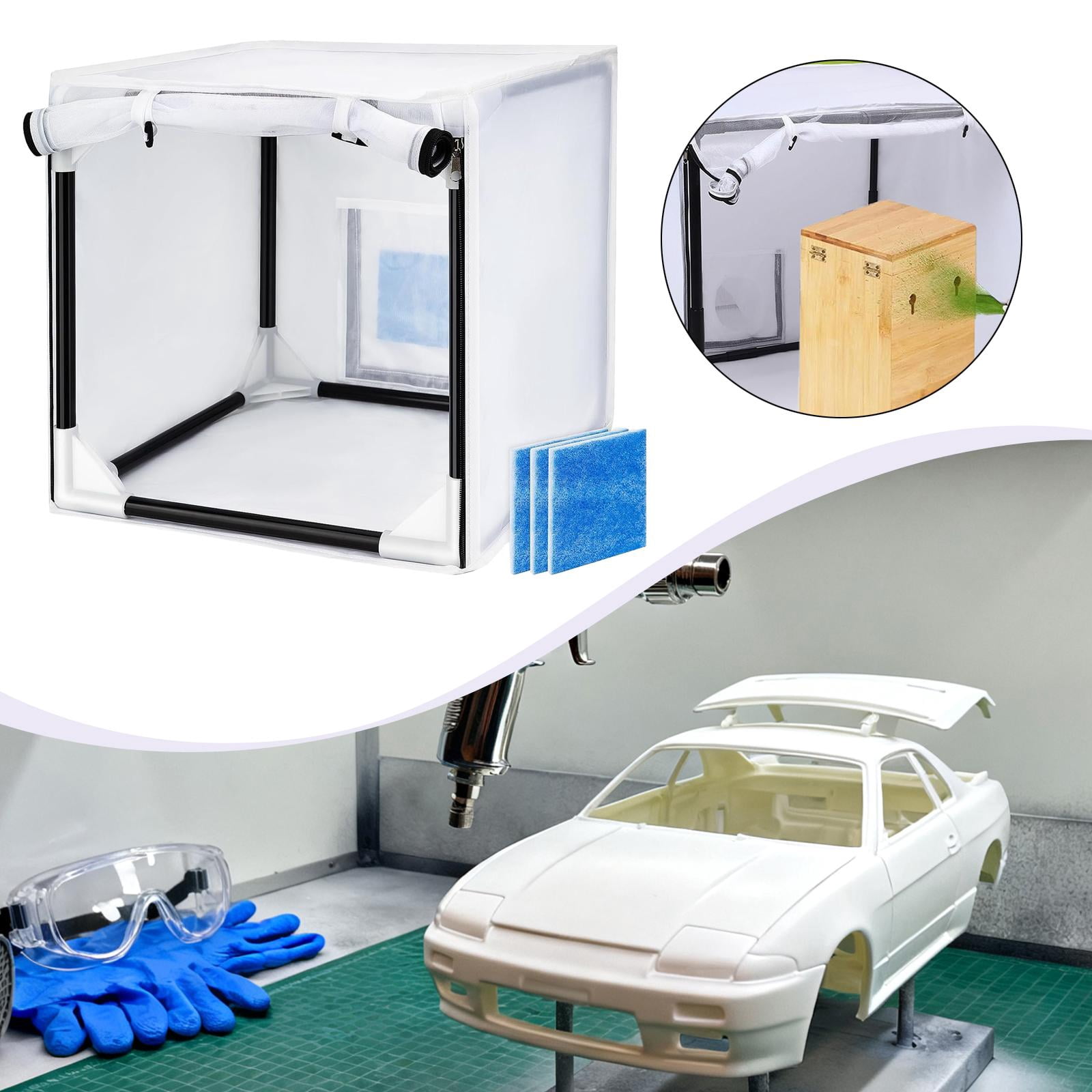 Milageto Paint Booth , Spray Booth Station Hobby Work Station for Painting, Works, Craft S