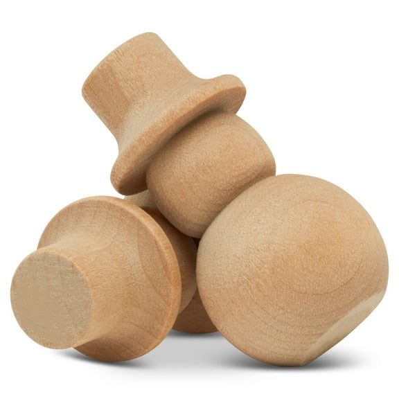 Snowman Peg Dolls 2-1/8 inch, Pack of 500 Wooden Peg Dolls for Christmas Crafting, Nativity Scenes, Holiday Decorations, by Woodpeckers