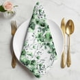 thumbnail image 2 of Green Floral Cloth Napkins, Vintage Farmhouse Garden Flower Leaves Washable and Reusable Dinner Napkins Set of 4, Table Napkin for Kitchen Party Birthday Wedding Hotel Housewarming 20"x20", 2 of 9