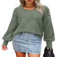 thumbnail image 2 of Stylish and Warm Women‘s Pullover with Ruched Detailing, 2 of 5