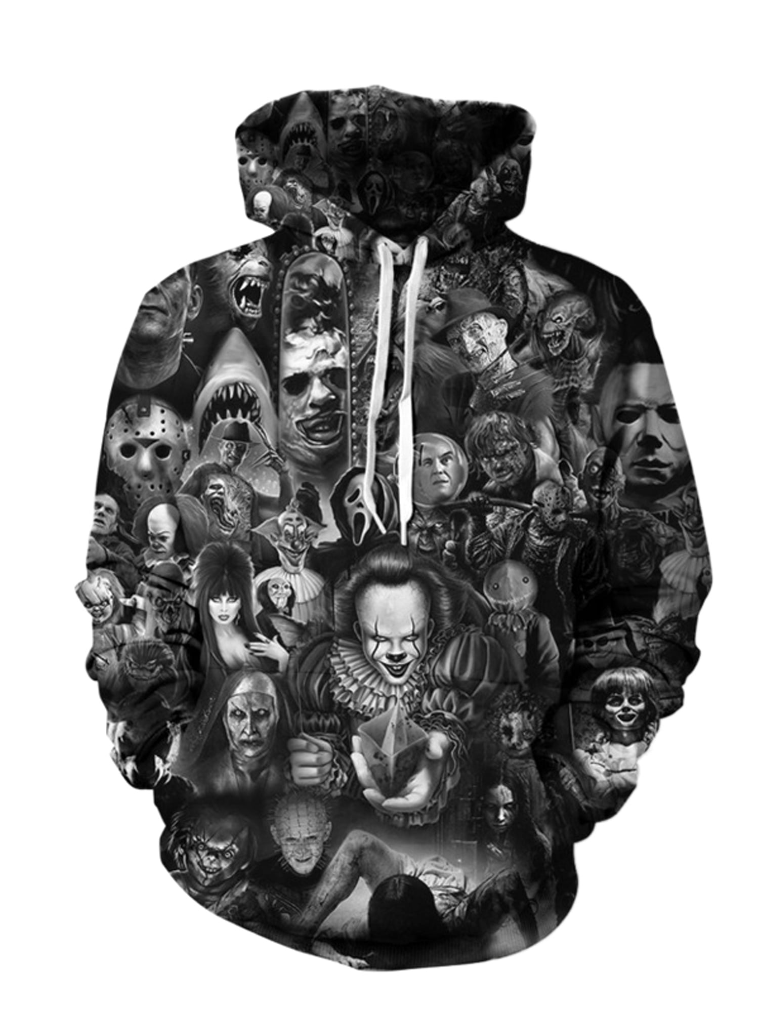 Skull Horror 3D Print Mens Womens Hooded Hoodie Sweatshirt Pullover Jumper Hot