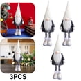 thumbnail image 1 of Muñeco Peluche Navideño Sin Rostro Hecho A Mano Del Color Blanco 3 Uds., 1 of 4