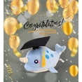 thumbnail image 5 of DolliBu Blue Narwhal Graduation Plush Toy - Baby Soft Plush Graduation Stuffed Animal Dress Up with Graduation Cap with Tassel Outfit - Congratulatory Graduation Gift - 11.75 Inch, 5 of 6
