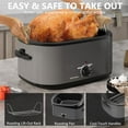 thumbnail image 2 of Superjoe Roaster Oven 28 Quart, Electric Roaster Oven with Visible & Self-Basting Lid, Turkey Roaster Oven with Removable Pan & Rack, Variable Temperature Control, Stainless Steel, Grey, 2 of 8